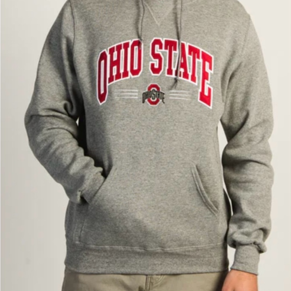 NCAA OHIO STATE PULLOVER HOODIE gray size xl